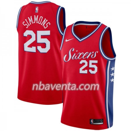 Camiseta Hombre Philadelphia 76ers Ben Simmons 25 Nike 2017-18 Rojo Swingman Camiseta Hombre Philadelphia 76ers Ben Simmons 25 Nike 2017-18 Rojo Swingman